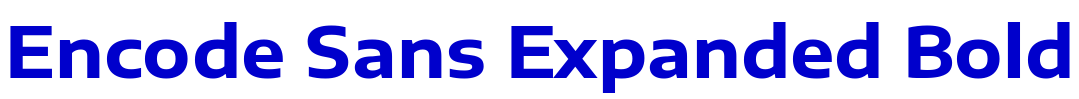 Encode Sans Expanded Bold フォント